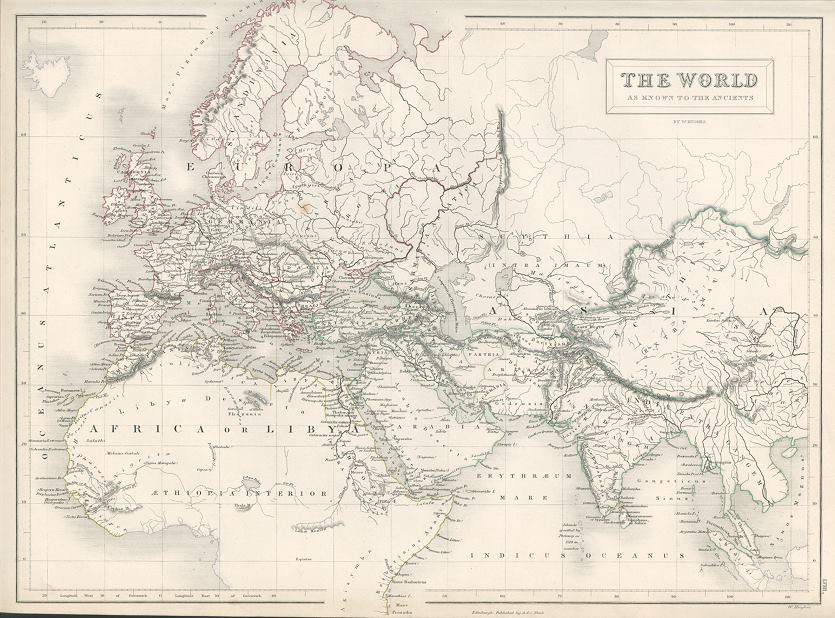 World as Known to the Ancients, 1846