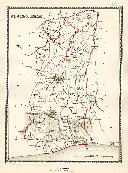 Sussex, New Shoreham town plan, 1835