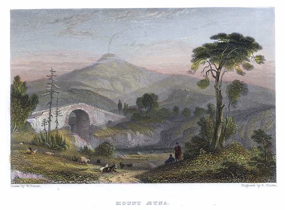 Italy, Mount Etna on Sicily, 1835