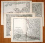 France, detailed map on 4 sheets, 1879
