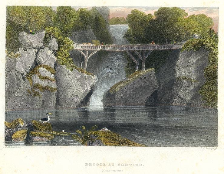 USA, Bridge at Norwich, Connecticut, 1840