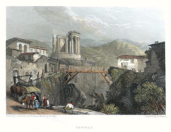 Italy, Tivoli, 1835