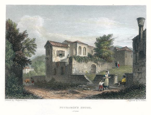 Italy, Petrarch's House at Arezzo, 1835