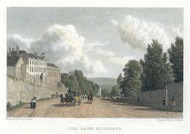 London, The Bank at Highgate, 1830