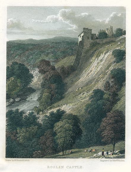 Scotland, Roslin Castle, 1830