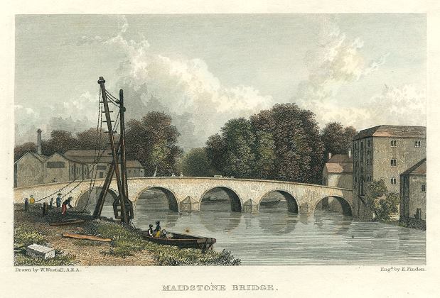 Kent, Maidstone Bridge, 1830