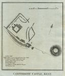 Kent, plan of Canterbury Castle, 1786