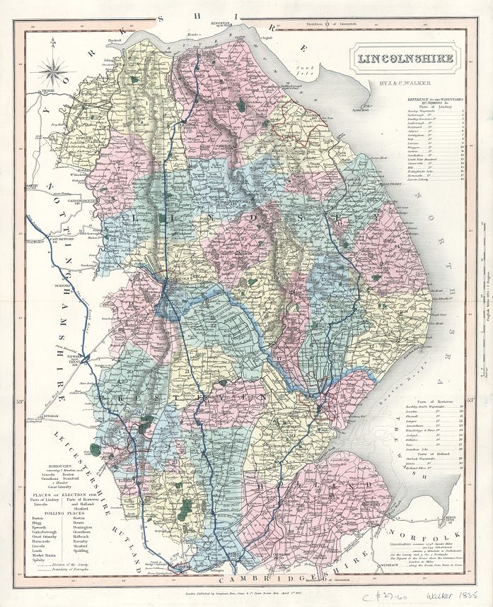 Lincolnshire, J & C Walker, 1835