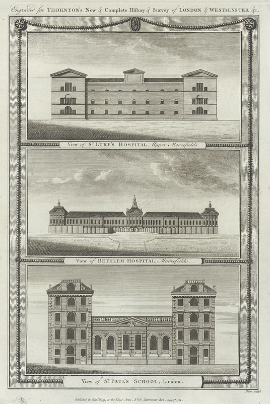 London, St.Luke's and Bethlem Hospitals & St.Paul's School, 1790