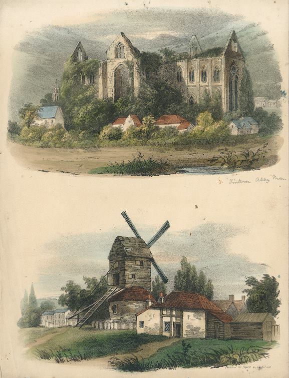 Wales, Monmouthshire, Tintern Abbey and another view, 1820