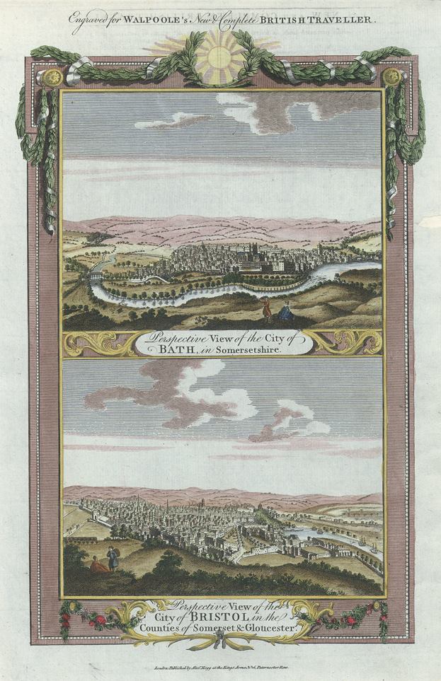 Bath & Bristol city views, 1784