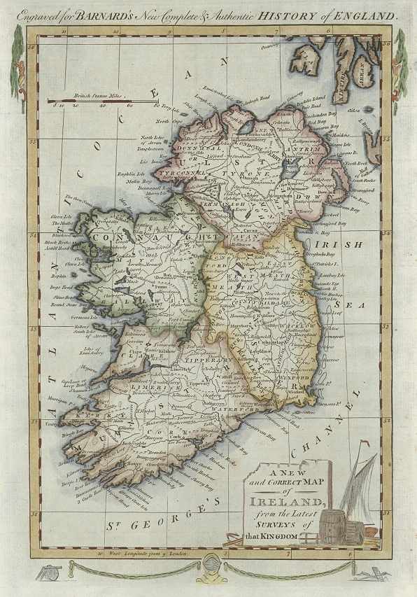 Ireland map, published 1783