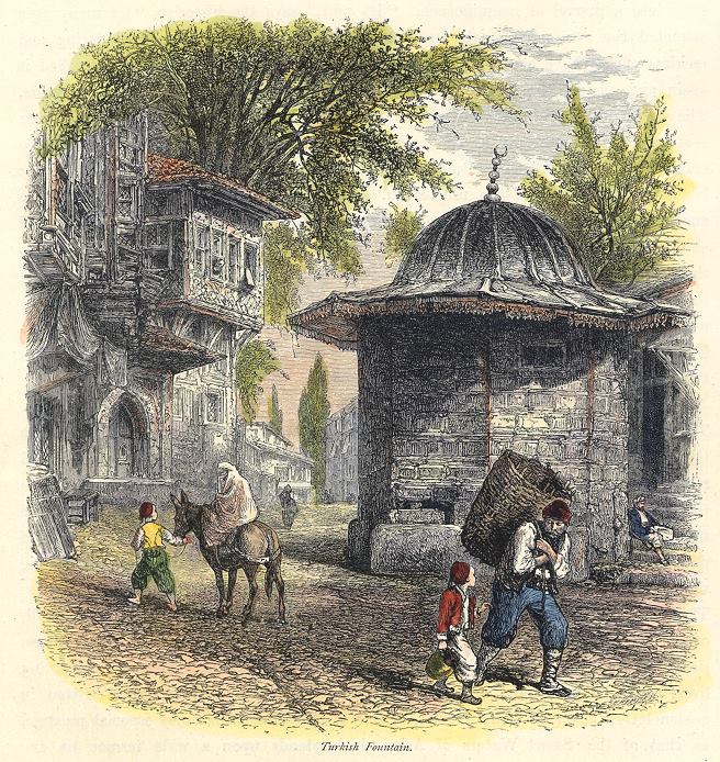 Turkey, Istanbul, Turkish Fountain, 1875