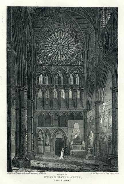 London, Westminster Abbey Poets Corner, 1815