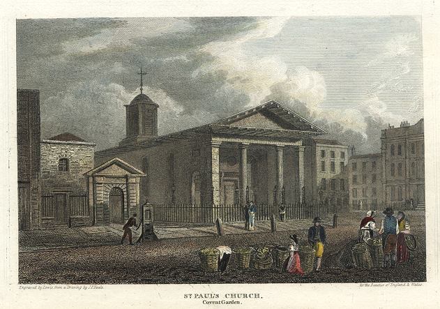 London, Covent Garden, St. Paul's Church, 1816