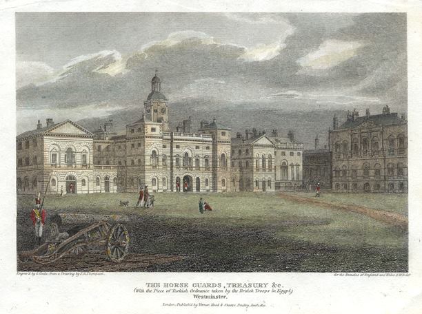 London, Horse Guards, Treasury etc. in Westminster, 1810