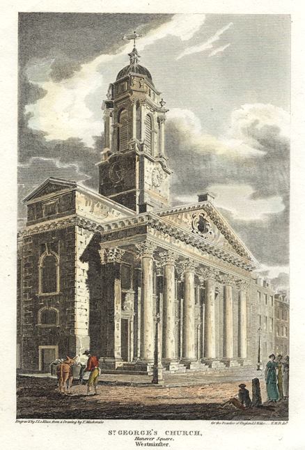 London, St. George's Church, Hanover Square, Westminster, 1810