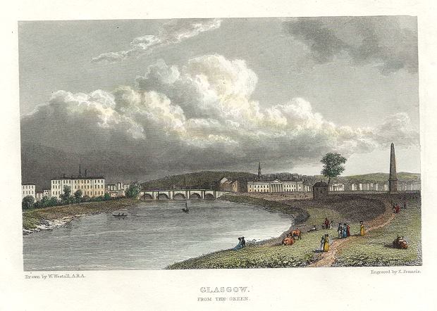 Scotland, Glasgow view, 1830