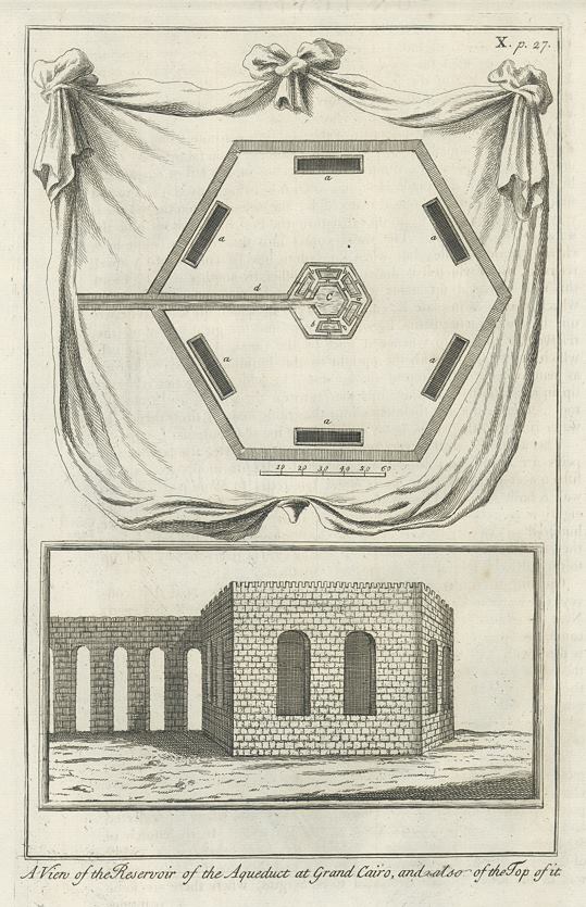 Egyptian architecture, Reservoir & Aquaduct at Cairo, 1740