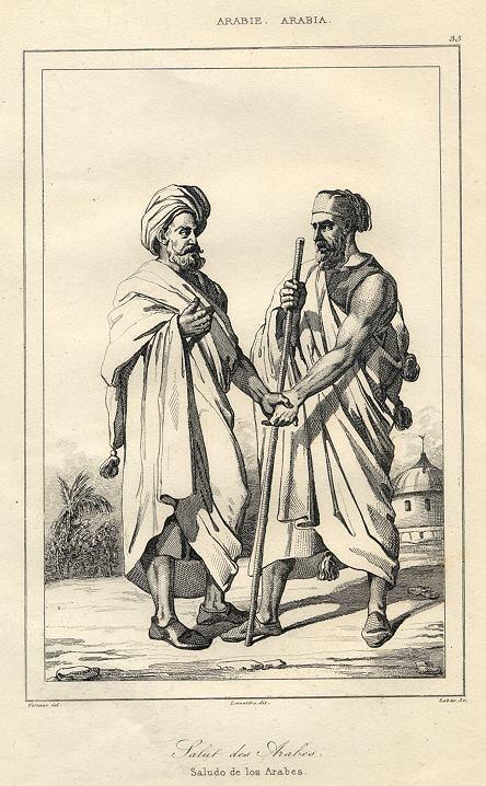 Arabia, Arab greeting, 1843