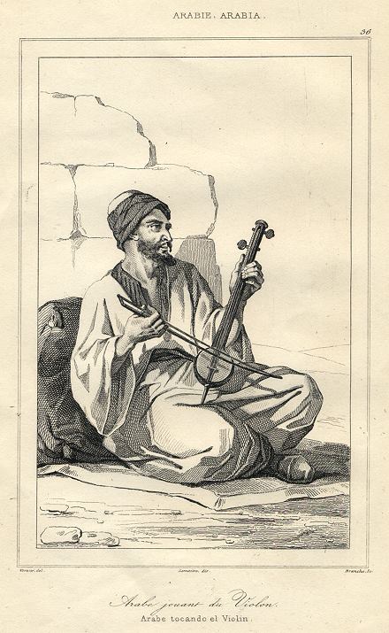 Arabia, Arab muscician (violin), 1843