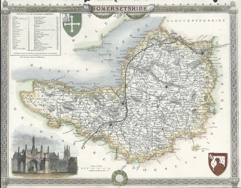 Somerset, Moule map, 1850