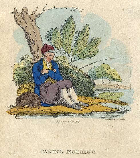 Taking Nothing, (fishing), Richard Dagley caricature, 1821