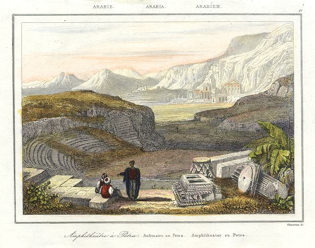 Jordan, Petra amphitheatre, 1843