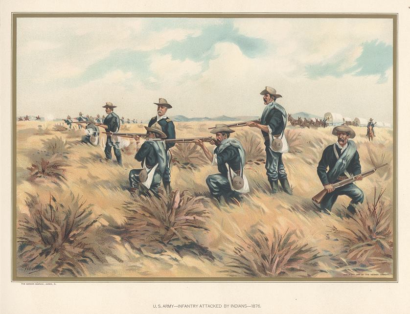 United States Army, Infantry Attacked by Indians in 1876