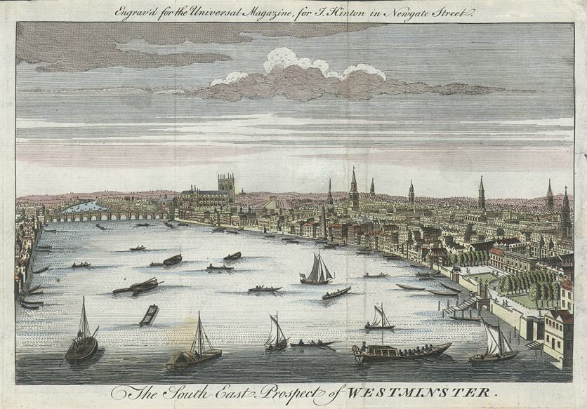 London, Westminster view, 1752