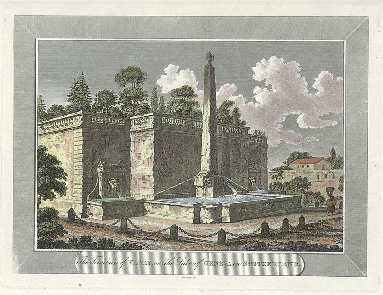 Switzerland, Fountains of Vevay, Lake Geneva, 1806