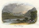 Wales, Vale of Ffestiniog, letterhead steel engraving, 1850