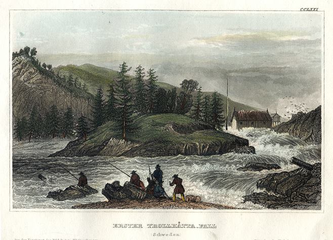 Sweden, Erster Trollhatta Fall, 1839