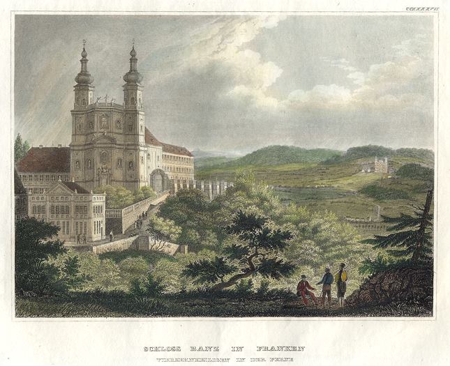 Germany, Banz Castle (Schloss Banz) in Bavaria, 1839