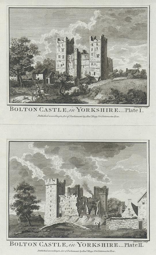 Yorkshire, Bolton Castle x 2, 1786