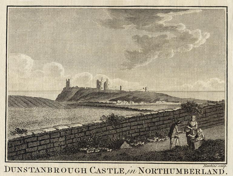 Northumberland, Dunstanbrough Castle, 1786