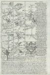 Gloucestershire, route map with Gloucester, Winchcombe & Cambden, 1764