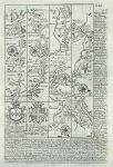 Lancashire, route map with Riponden, Manchester, Eccles and Warrington, 1764