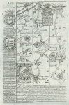 Essex & Kent, route map with Gravesend, Hondon, Canterbury, Sandwich Deal & Dover, 1764