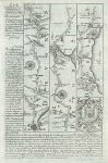 Devon & Dorset, route map with Exeter, Sidford, Colyford, Lyme and Chideock, 1764