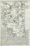 Yorkshire, route map with Whitby, Mew Malton and Scarborough, 1764