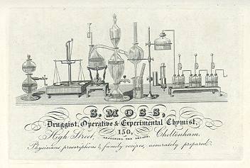 Cheltenham, Trade Advert, S. Moss Chemist & Druggist, 1826