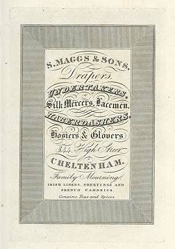 Cheltenham, Trade Advert, Maggs & Sons Undertakers, 1826