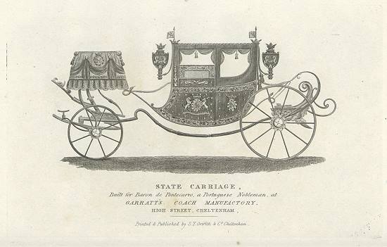 Cheltenham, Trade Advert, Garratt's Coach Manufactory, 1826