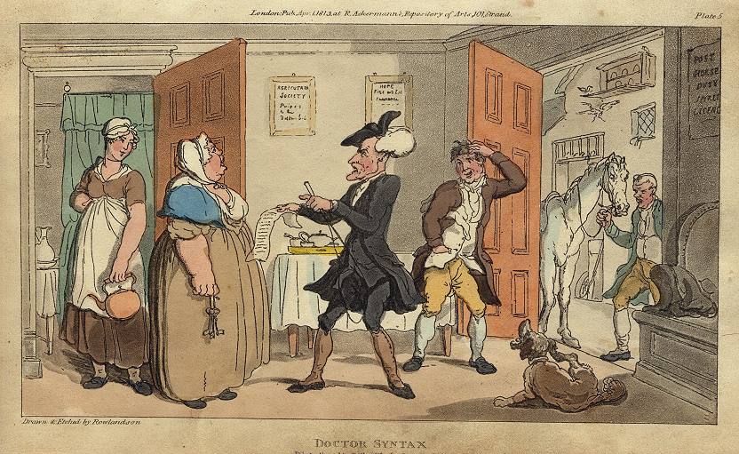 Doctor Syntax Disputing the Bill with the Landlady, 1813