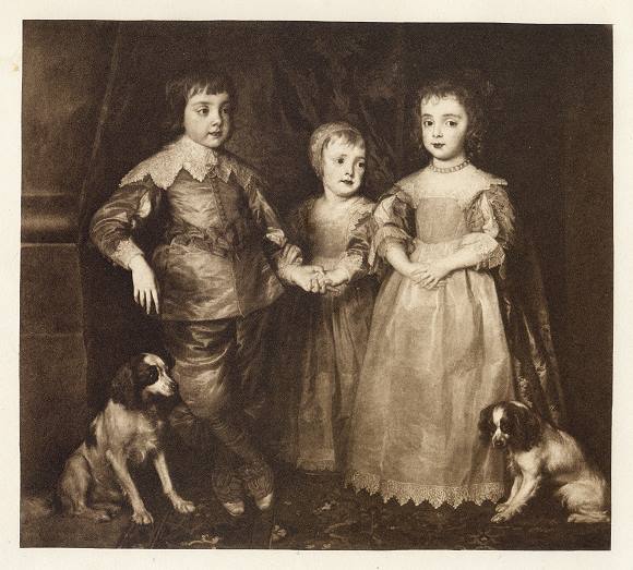 Three Children of Charles I, Van Dyck, photogravure, 1895