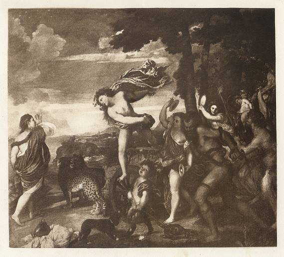 Bacchus & Ariadne, Titian, photogravure, 1895