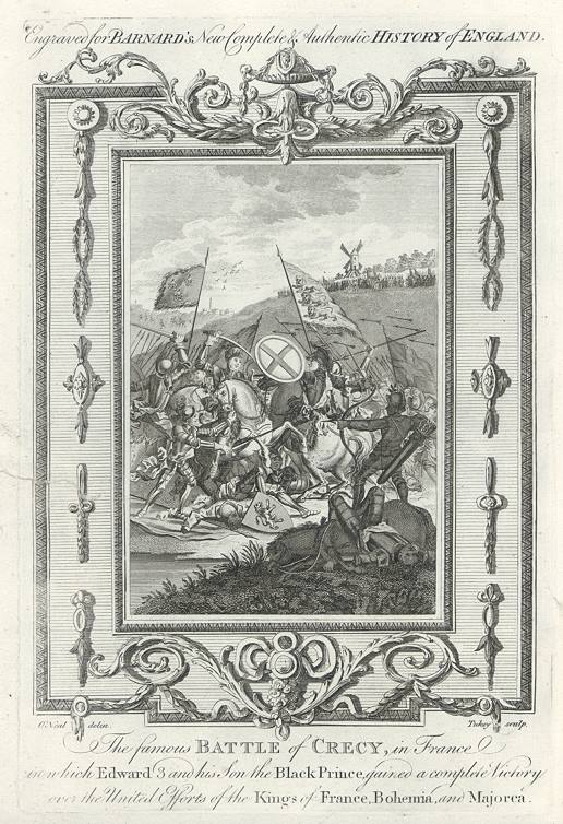 Battle of Crecy in France (1346), published 1783