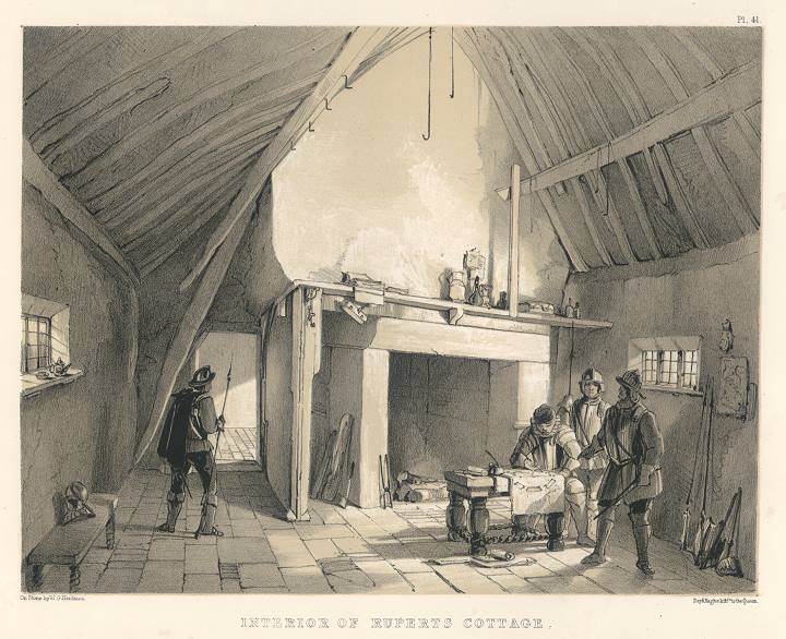 Lancashire, Liverpool, Interior of Rupert's Cottage, 1843