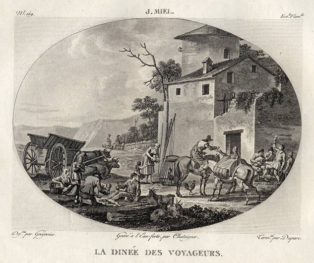 La Dinee des Voyageurs, by Jan Miel, 1814